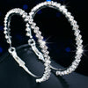 Crystal Round Hoop Earrings-Earrings-Arimonz-Arimonz