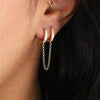 Crystal Zircon Chain Earring-Earrings-Arimonz-Arimonz
