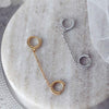 Crystal Zircon Chain Earring-Earrings-Arimonz-Arimonz