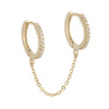 Crystal Zircon Chain Earring-Earrings-Arimonz-Gold-Arimonz