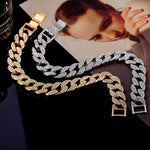 Cuban Link Chain Anklet Bracelet For Women Rhinestone Anklets-Anklets-Arimonz-Arimonz