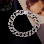 Cuban Link Chain Anklet Bracelet For Women Rhinestone Anklets-Anklets-Arimonz-Arimonz