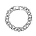 Cuban Link Chain Anklet Bracelet For Women Rhinestone Anklets-Anklets-Arimonz-Silver-Arimonz