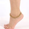 Curb Ankle Bracelet Jewelry Cuban Chain Bling Foot Anklet-Anklets-Arimonz-Arimonz
