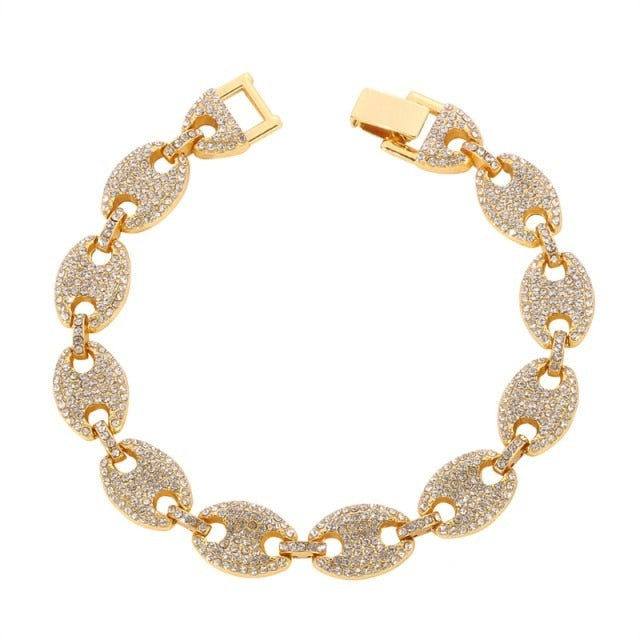 Curb Ankle Bracelet Jewelry Cuban Chain Bling Foot Anklet-Anklets-Arimonz-Gold Different Style-Arimonz