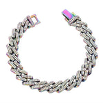 Curb Ankle Bracelet Jewelry Cuban Chain Bling Foot Anklet-Anklets-Arimonz-Multicolor Rhinestones-Arimonz