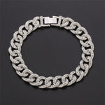 Curb Ankle Bracelet Jewelry Cuban Chain Bling Foot Anklet-Anklets-Arimonz-Silver-Arimonz