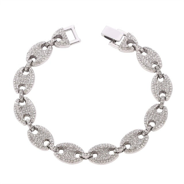 Curb Ankle Bracelet Jewelry Cuban Chain Bling Foot Anklet-Anklets-Arimonz-Silver Different Style-Arimonz