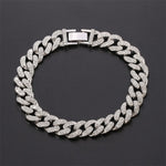 Curb Ankle Bracelet Jewelry Cuban Chain Bling Foot Anklet-Anklets-Arimonz-Silver Plated-Arimonz