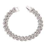 Curb Ankle Bracelet Jewelry Cuban Chain Bling Foot Anklet-Anklets-Arimonz-Silver Rhinestones-Arimonz