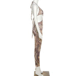 Cut Out Aesthetic Print Jumpsuit Women Backless Bandage Outfits-Night Out Jumpsuits & Rompers-Arimonz-Arimonz