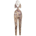 Cut Out Aesthetic Print Jumpsuit Women Backless Bandage Outfits-Night Out Jumpsuits & Rompers-Arimonz-S-Arimonz