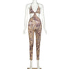 Cut Out Aesthetic Print Jumpsuit Women Backless Bandage Outfits-Night Out Jumpsuits & Rompers-Arimonz-Arimonz