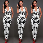 Deep V Sleeveless Jumpsuit-Casual Jumpsuits & Rompers-Arimonz-Arimonz