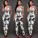 Deep V Sleeveless Jumpsuit-Casual Jumpsuits & Rompers-Arimonz-Arimonz