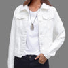 Denim Jacket For Ladies With Collar In Different Colors-Jean Jackets-Arimonz-Arimonz