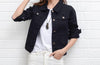 Denim Jacket For Ladies With Collar In Different Colors-Jean Jackets-Arimonz-Arimonz