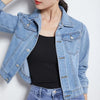 Denim Jacket For Ladies With Collar In Different Colors-Jean Jackets-Arimonz-Arimonz