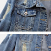 Denim Jacket Women Boyfriend Jean Coat Streetwear Vintage Outerwear-Jean Jackets-Arimonz-Arimonz