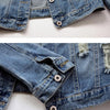 Denim Jacket Women Boyfriend Jean Coat Streetwear Vintage Outerwear-Jean Jackets-Arimonz-Arimonz
