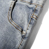 Denim Mini Skirts High Waist Blue Hip Jeans Beading Tassel Skirt-Denim Skirts-Arimonz-Arimonz