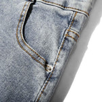 Denim Mini Skirts High Waist Blue Hip Jeans Beading Tassel Skirt-Denim Skirts-Arimonz-Arimonz