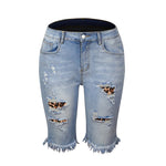 Denim Shorts Woman Fashion Tassel Tight Five-Point Washed Shorts-Denim Shorts-Arimonz-Light blue-B-S-Arimonz