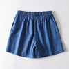 Denim Shorts Women's Drawstring Loose Pockets High Waist Casual Shorts-Denim Shorts-Arimonz-Arimonz