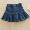 Denim Skirt With Ruffles Plus Size Jeans High Waist Pleated Bottom-Denim Skirts-Arimonz-Arimonz