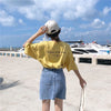 Denim Skirt Women Blue Solid Casual High Waist A Line Denim Skirt-Denim Skirts-Arimonz-Arimonz