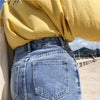 Denim Skirt Women Blue Solid Casual High Waist A Line Denim Skirt-Denim Skirts-Arimonz-Arimonz