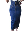 Denim Skirts - Bodycon Midi Elastic Ladies Jeans Pencil Skirt Denim Skirts For Women