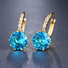 Diamond Element Stud Earrings-Earrings-Arimonz-18k blue-Arimonz