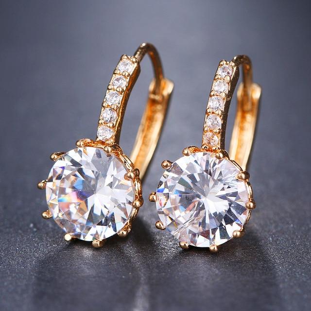 Diamond Element Stud Earrings-Earrings-Arimonz-18k white-Arimonz