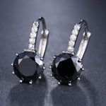 Diamond Element Stud Earrings-Earrings-Arimonz-black-Arimonz