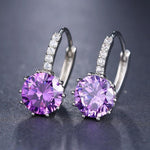 Diamond Element Stud Earrings-Earrings-Arimonz-purple-Arimonz