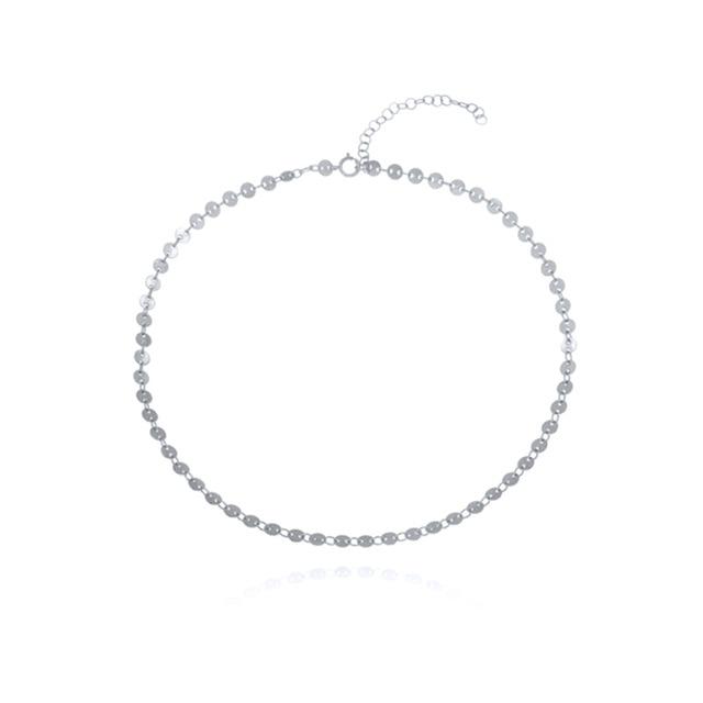 Disc Necklace for Women Simple Choker Chain Necklace Jewelry-Necklaces-Arimonz-Silver-Arimonz