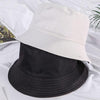 Double-faced Unisex Bucket Women Hat Outdoor Travel Cycling Caps-Bucket Hats-Arimonz-Black Beige-Arimonz