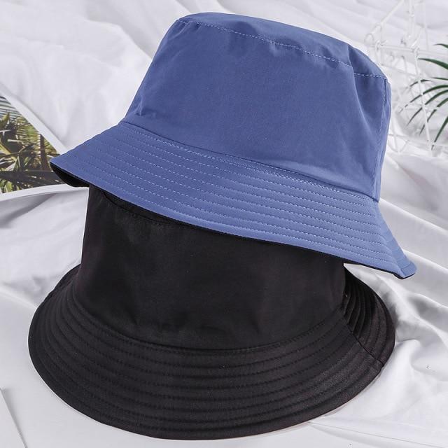 Double-faced Unisex Bucket Women Hat Outdoor Travel Cycling Caps-Bucket Hats-Arimonz-Black Blue-Arimonz