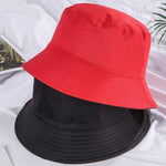 Double-faced Unisex Bucket Women Hat Outdoor Travel Cycling Caps-Bucket Hats-Arimonz-Black Red-Arimonz