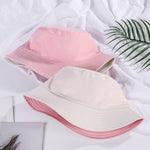 Double-faced Unisex Bucket Women Hat Outdoor Travel Cycling Caps-Bucket Hats-Arimonz-Pink Beige-Arimonz