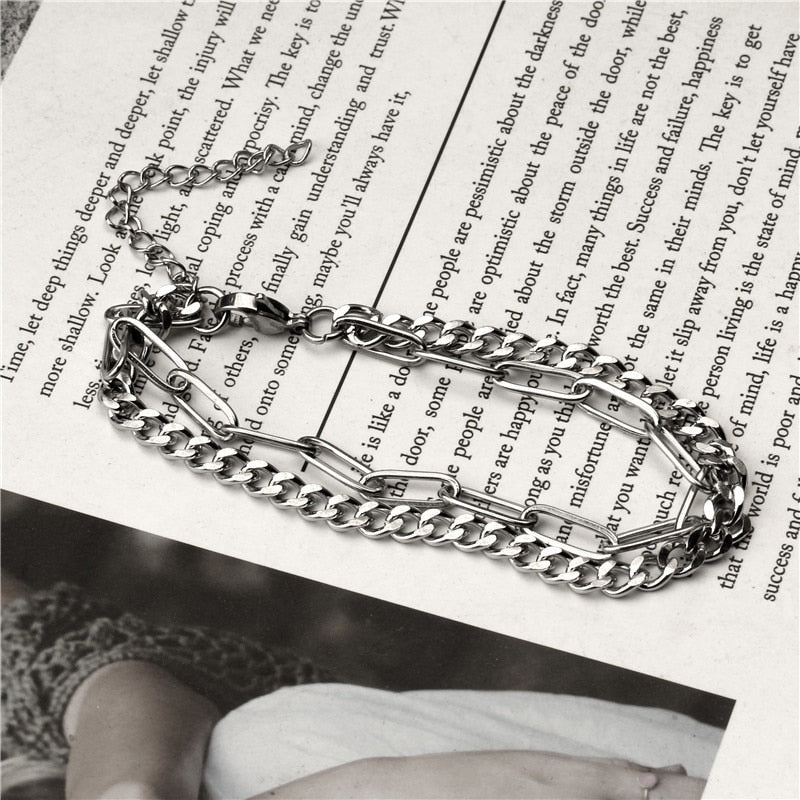 Double Layer Chain Bracelet Bangles Chain Bracelet Anklet For Women-Anklets-Arimonz-Arimonz