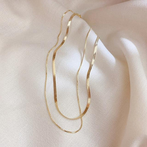 Double Layered Chains Necklace-Necklaces-Arimonz-Arimonz