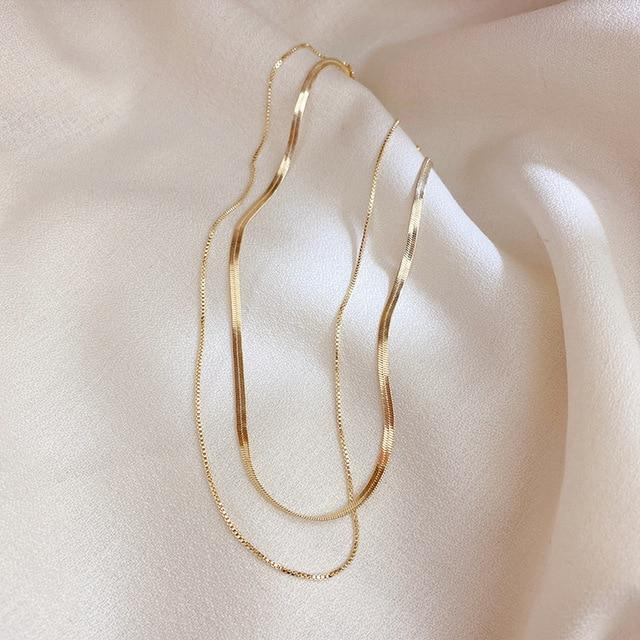 Double Layered Chains Necklace-Necklaces-Arimonz-Arimonz