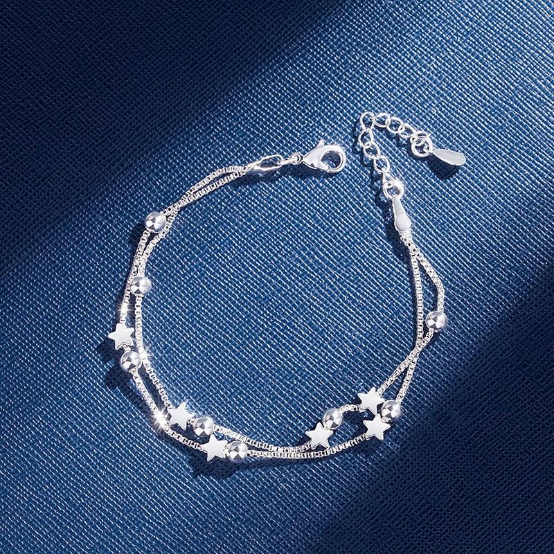 Double Layers Stars Beads Bracelet-Braceletes-Arimonz-Arimonz