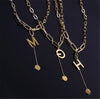 Double Necklace Retro Thick Chain Letter Banquet Women Necklace-Necklaces-Arimonz-Arimonz