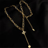 Double Necklace Retro Thick Chain Letter Banquet Women Necklace-Necklaces-Arimonz-Arimonz