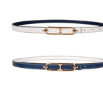 Double-sided Use Of Women's Leather Belt Decorated Fashion Jeans Belt-Belts-Arimonz-white deep blue-Arimonz