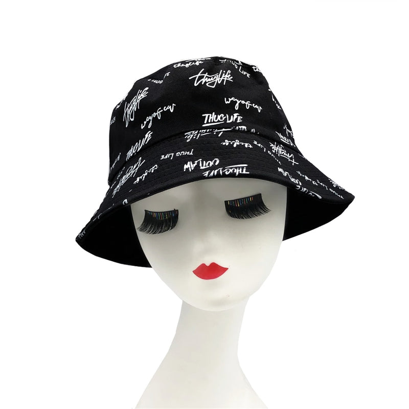 Double-sided Wear Fishing Cap Bucket Women Panama Hat-Bucket Hats-Arimonz-Arimonz