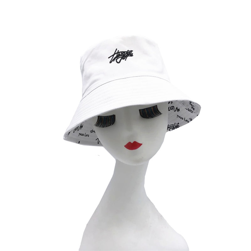 Double-sided Wear Fishing Cap Bucket Women Panama Hat-Bucket Hats-Arimonz-Arimonz